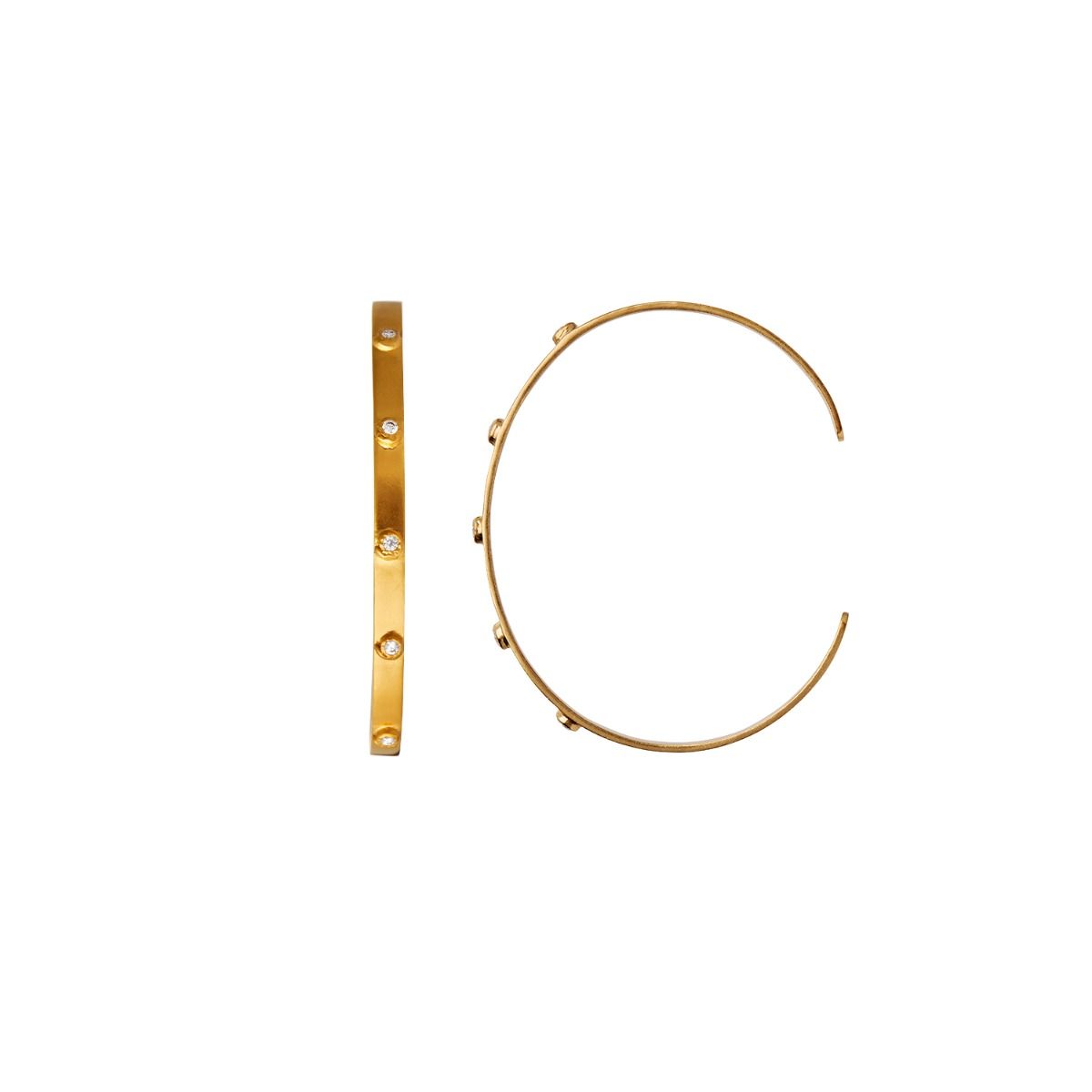 Stine A Bangle With Five Flow Stone Forgyldt 3218-02-OS