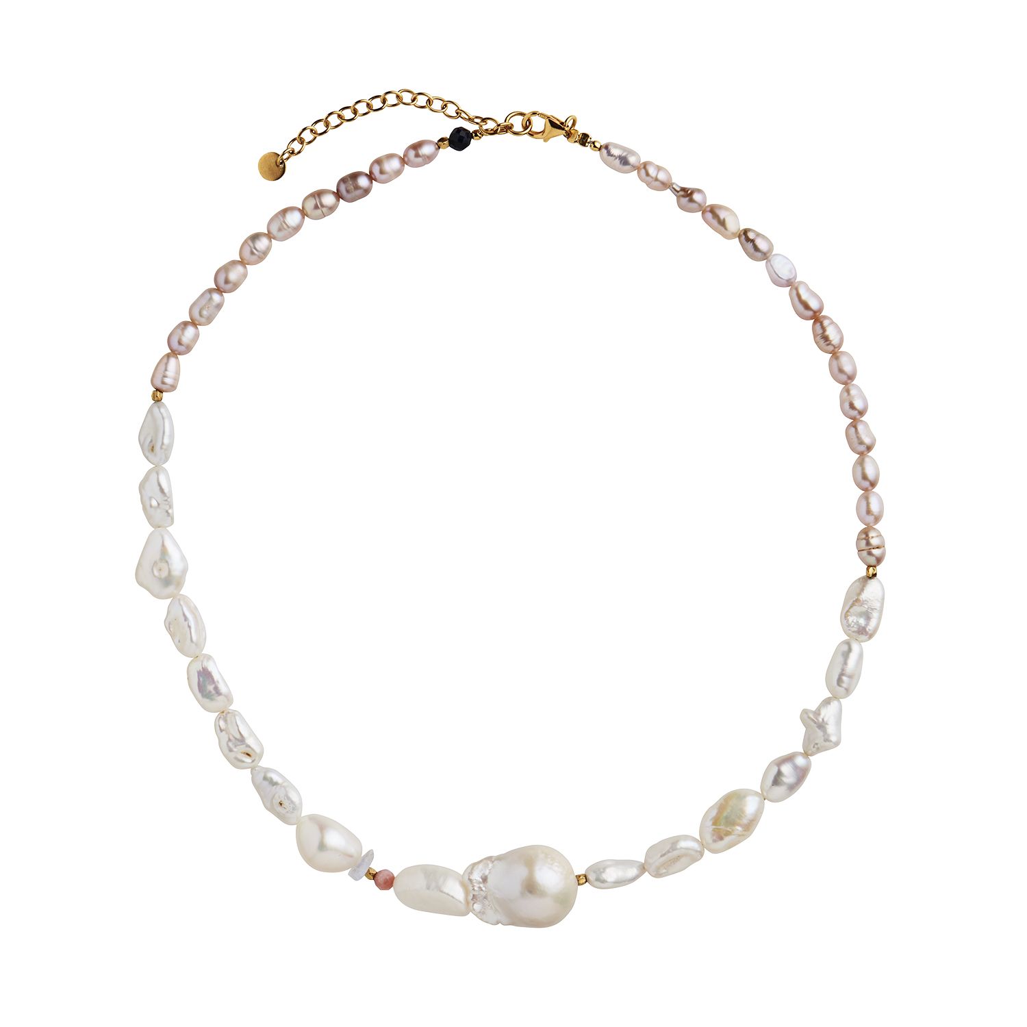 Stine A Chunky Glamour Perle Halskæde White And Rose 2049-02-OS
