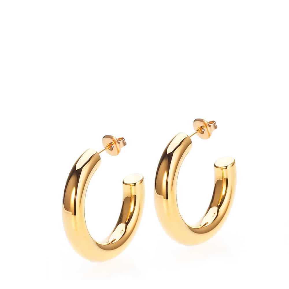 Sistie Aura hoops medium forgyldt stål 30 mm zx1009gs