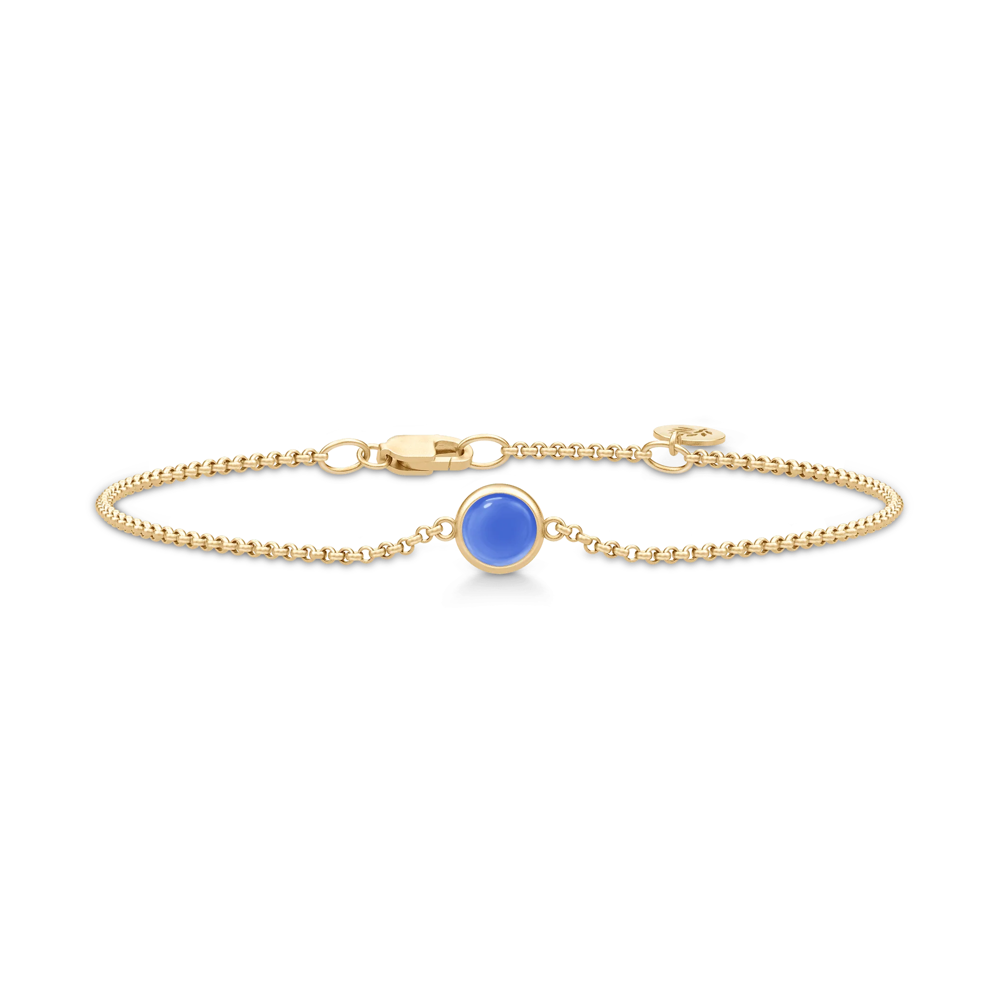 Forgyldt Julie Sandlau Prime Royal Blue armbånd – justerbar længde 16,5-20 cm