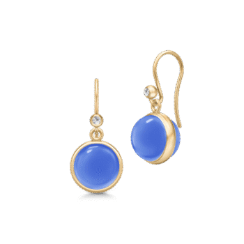 Julie Sandlau Prime Øreringe Royal Blue Forgyldt Sølv HKS181GDROBLCRCZ