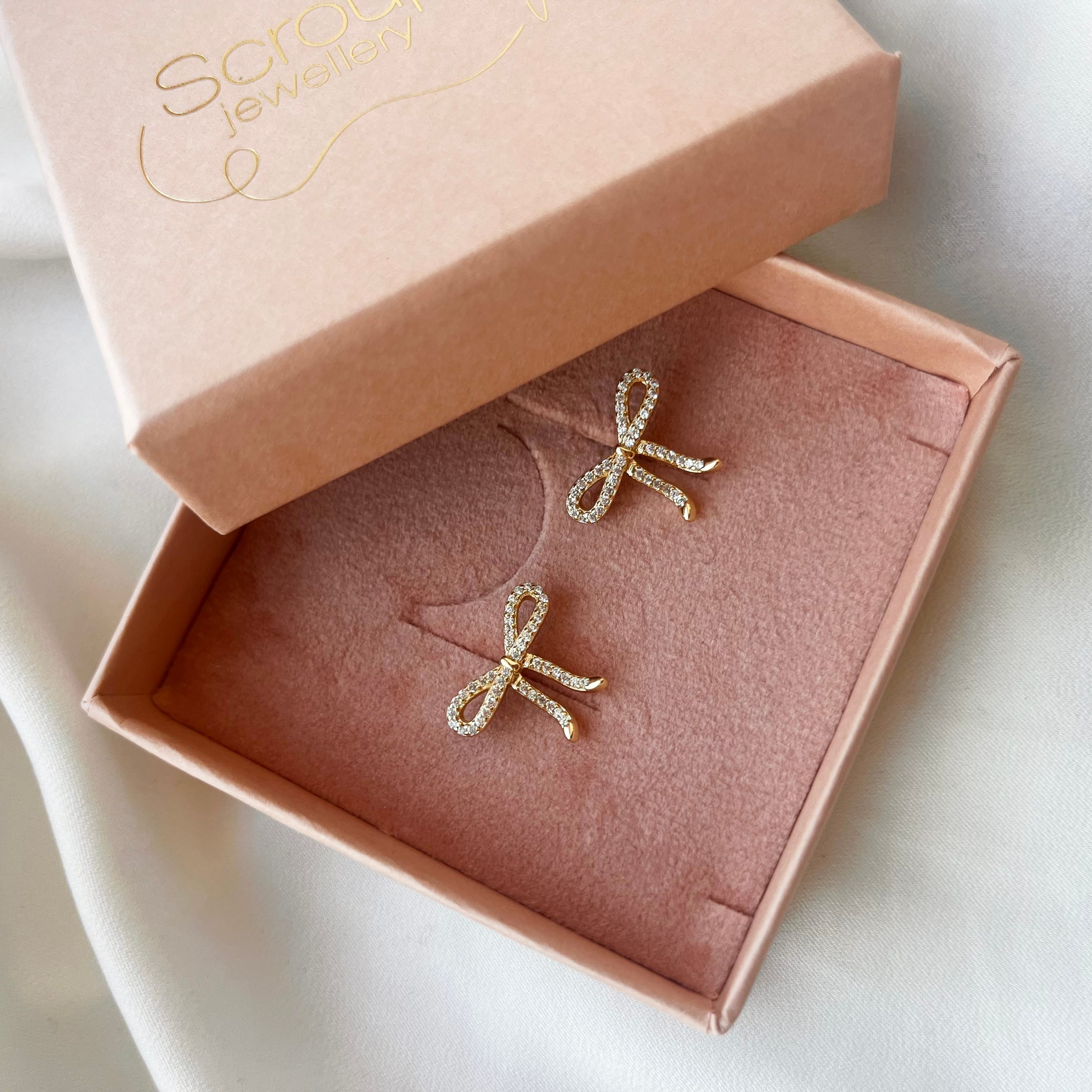 Scrouples Sløjfe Øreringe Forgyldt 163142