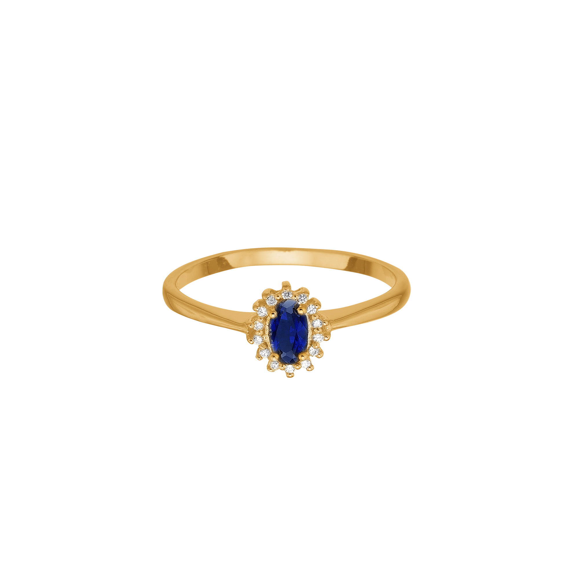 Aagaard Safir Diamant Ring 8 Karat Guld 1800-G8-15