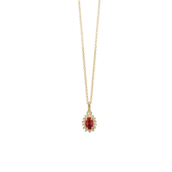 Aagaard Rubin Diamant Vedhæng 8 Karat Guld 1680-G8-23-45