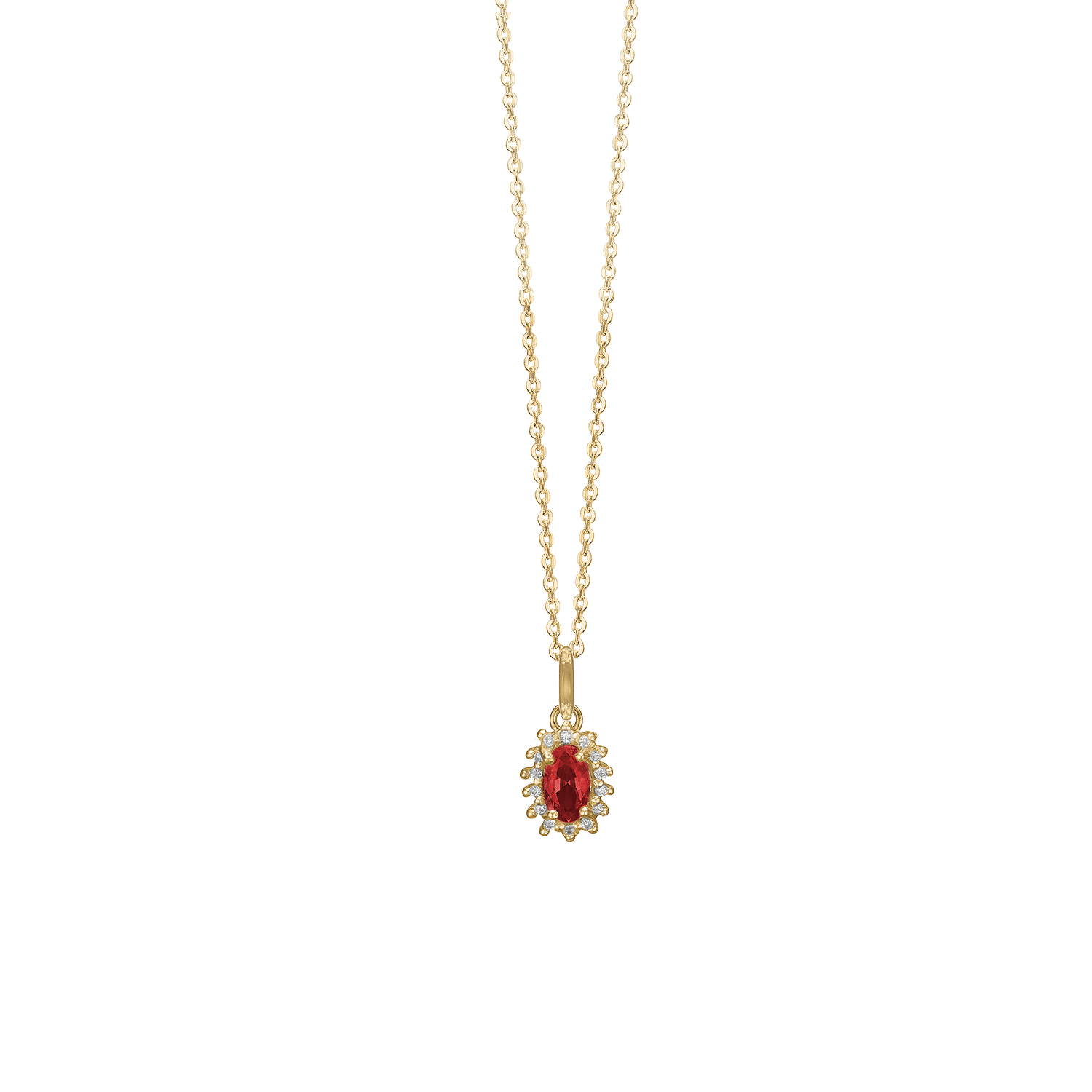 Aagaard Rubin Diamant Vedhæng 8 Karat Guld 1680-G8-23-45
