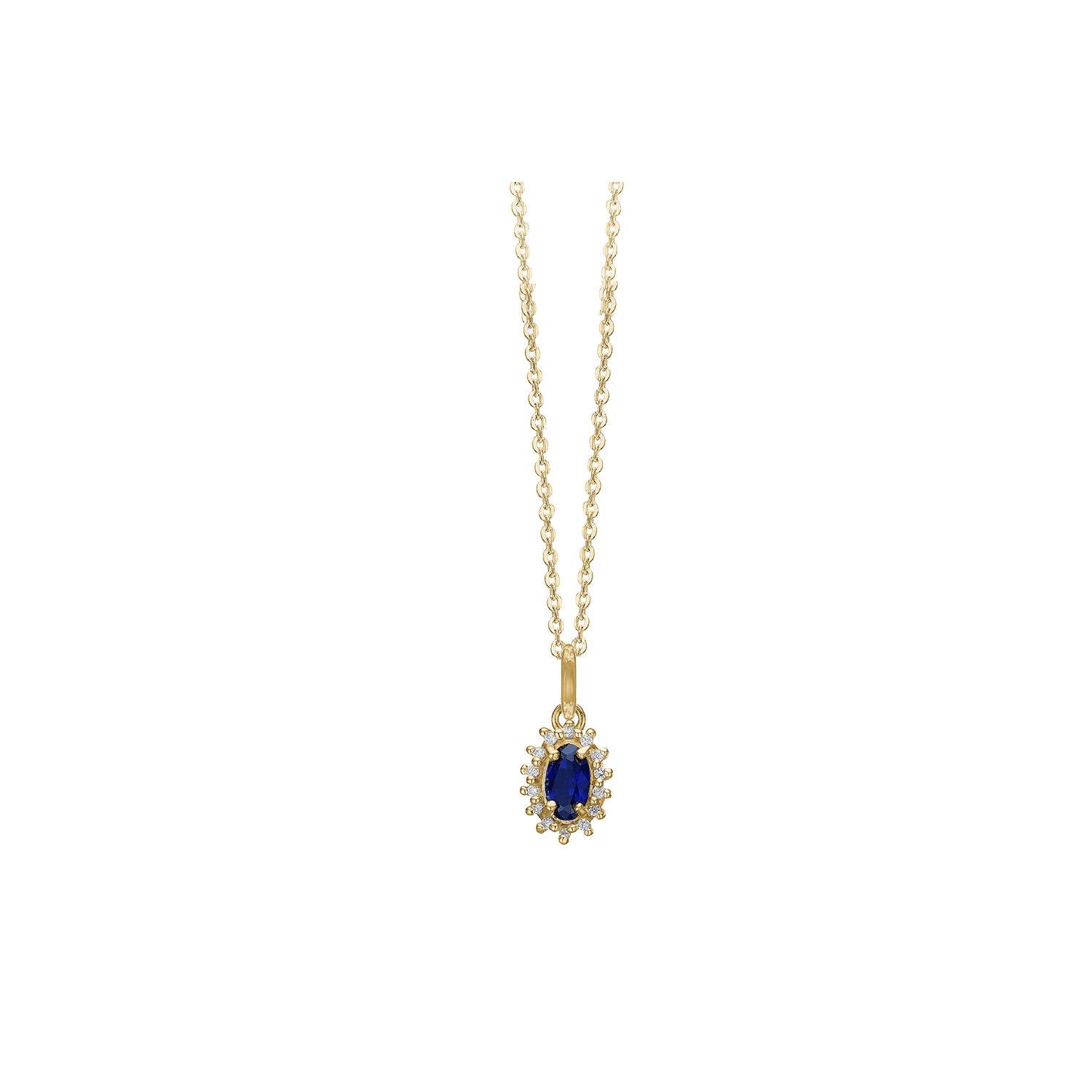 Aagaard Safir Diamant Vedhæng 8 Karat Guld 1680-G8-24-45