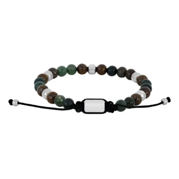 Son Of Noa Stenarmbånd moss agat/ilmenite bronzitite
