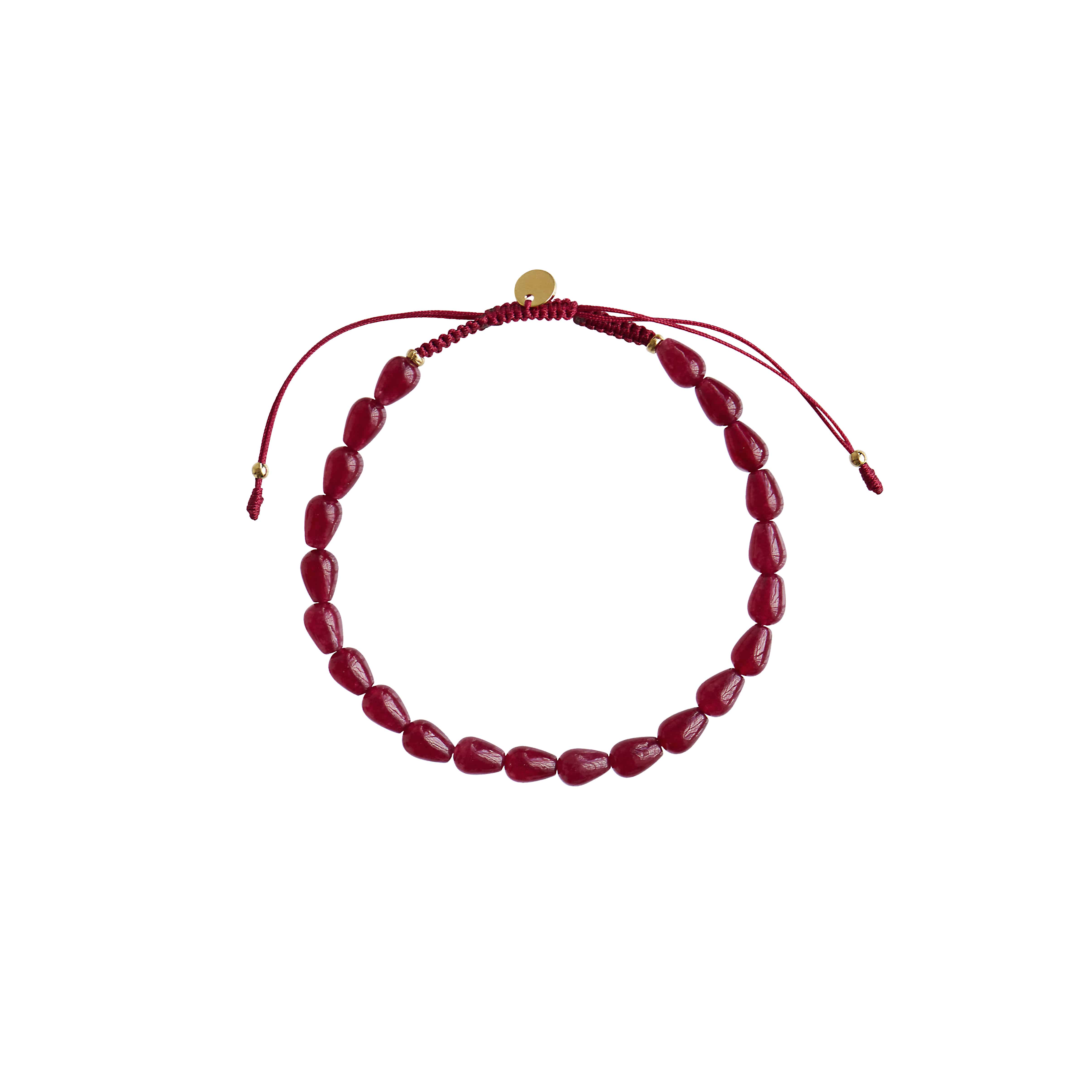 Stine A Love Drop Burgundy Armbånd Forgyldt 3223-02-OS