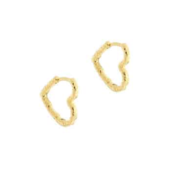 Aqua Dulce Love Me Heart Hoop Forgyldt Sølv 5934