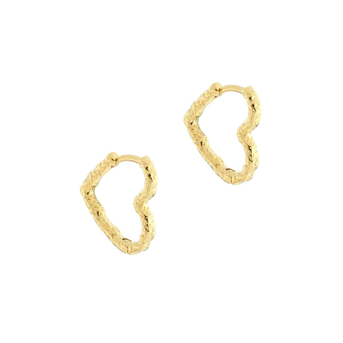 Aqua Dulce Love Me Heart Hoop Forgyldt Sølv 5934