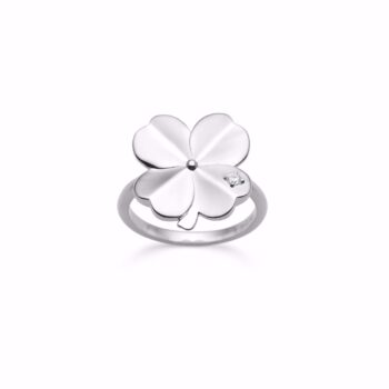 Firkløver ring i sølv fra Guld & Sølv Design