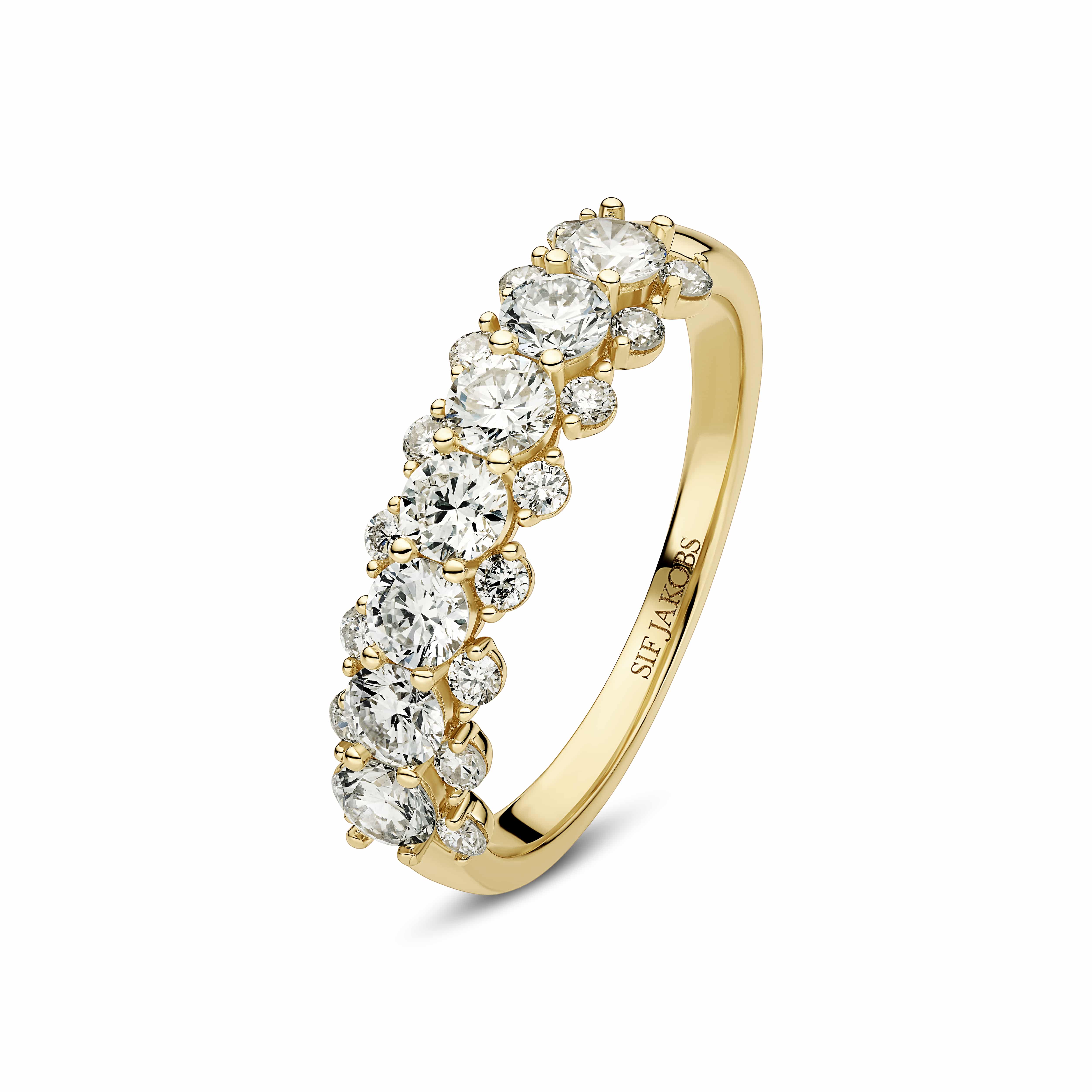 Klassisk og moderne Fior Ring med lab-grown diamanter