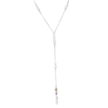WiOGA Camisha halskæde i sterling sølv med ferskvandsperler, Citrine og Tourmaline perler