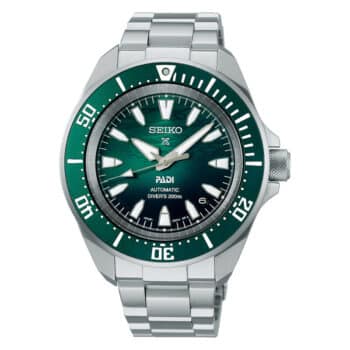 Seiko SRPL53K1 – PADI special edition automatisk dykkerur med grøn urskive og stållænke