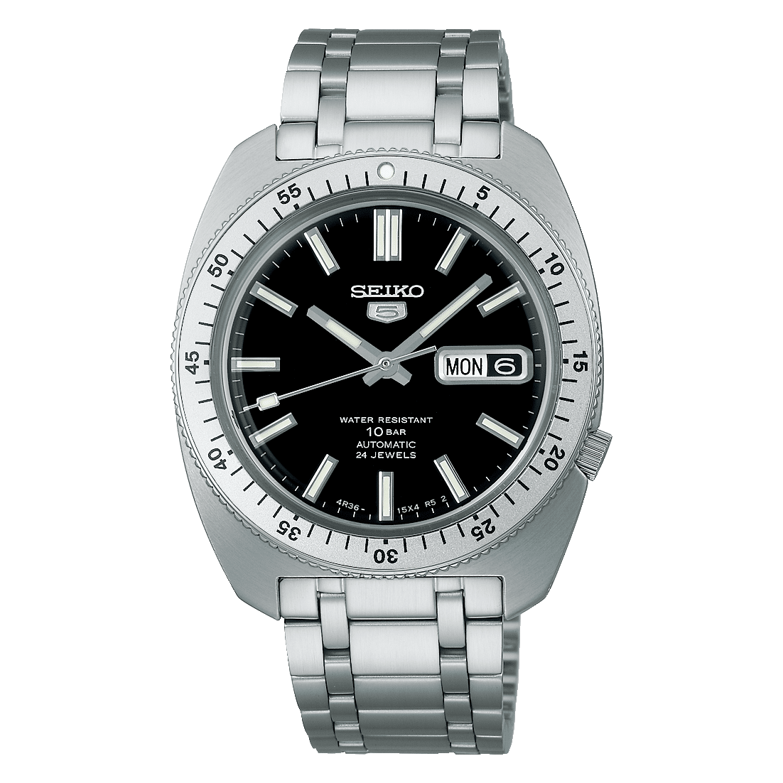 Seiko SRPL93K1 Limited Edition – sort automatisk ur med dag-dato og safirglas
