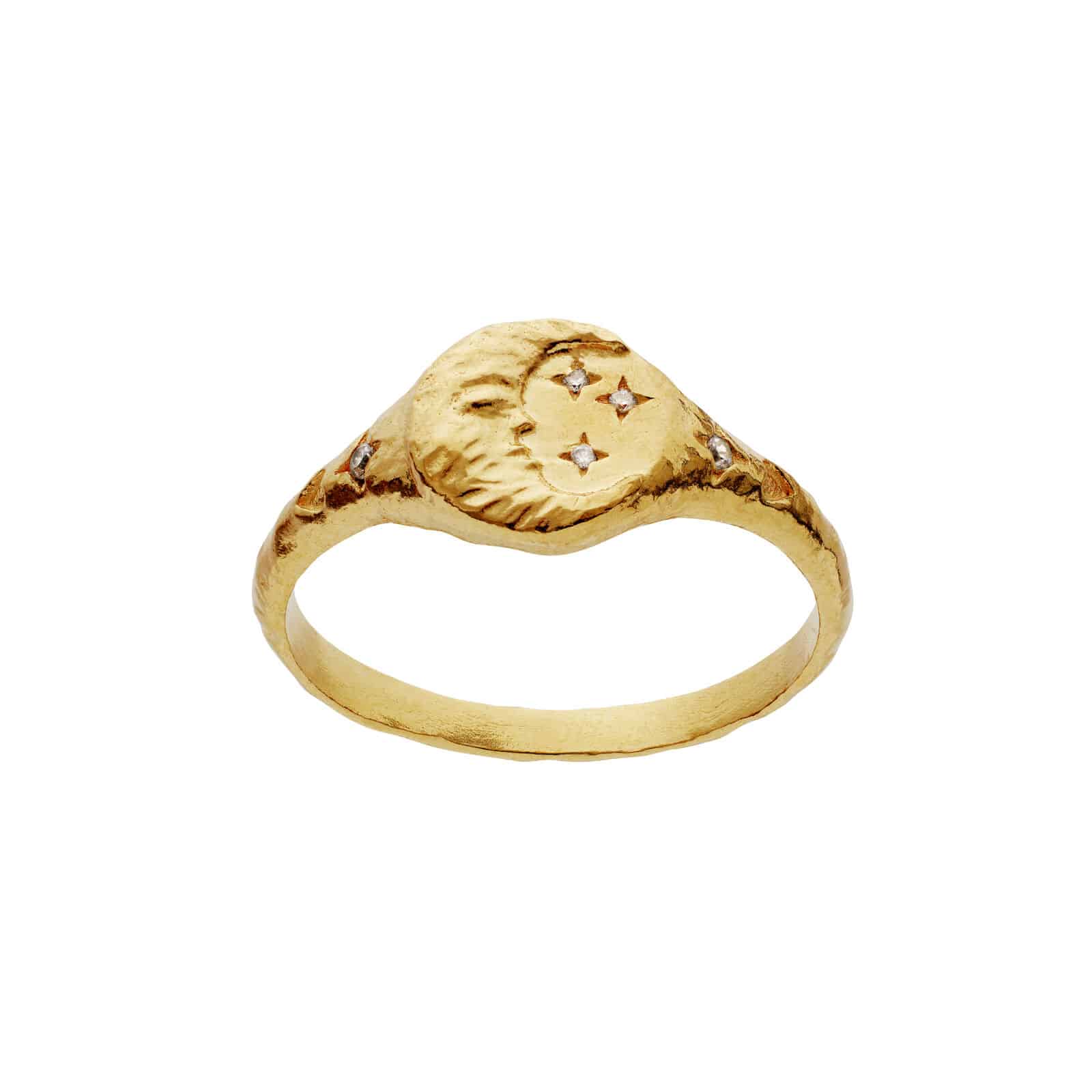 Maanesten Magdalena Ring Forgyldt Sølv 4871a - feminin ring, der kan bæres alene eller sammen med andre smykker. Perfekt til både hverdag og fest.