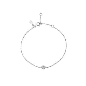 Maanesten SOLO armbånd i sølv 8690C med hvid zirconia