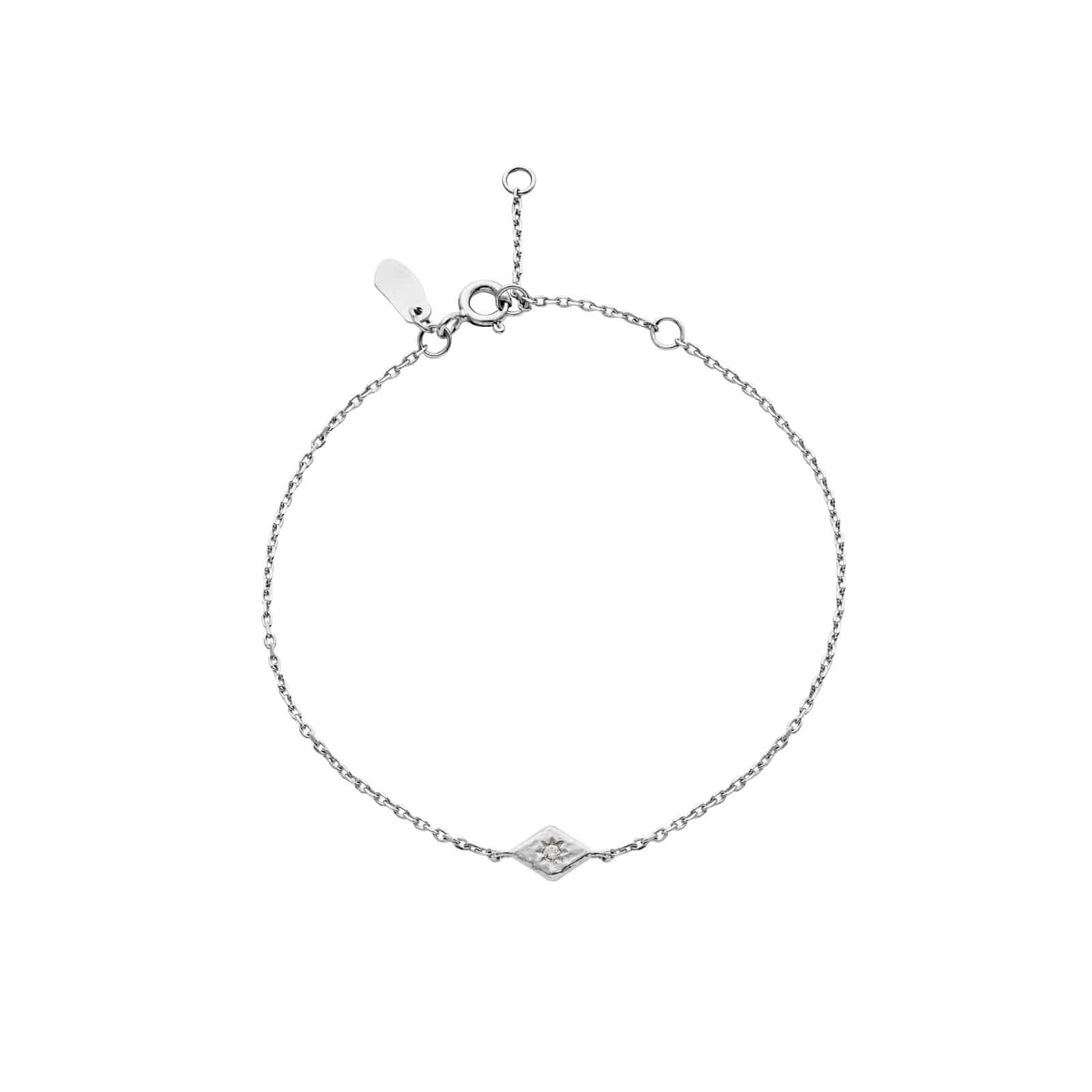 Maanesten SOLO armbånd i sølv 8690C med hvid zirconia