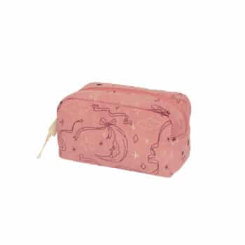 Maanesten Stardust Bag Pink Teatre Magic 4104 - fløjls-taske med stjerner, hjerter og øje. Ca. 18 × 9,5 × 9 cm. En stilfuld taske til dine så skatte.