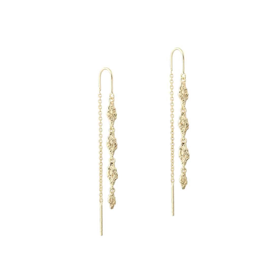 Aqua Dulce New Mila Øreringe Forgyldt 6687 -elegante øretråde med et let og moderne udtryk, der giver et feminint look, som passer til både hverdag og fest.