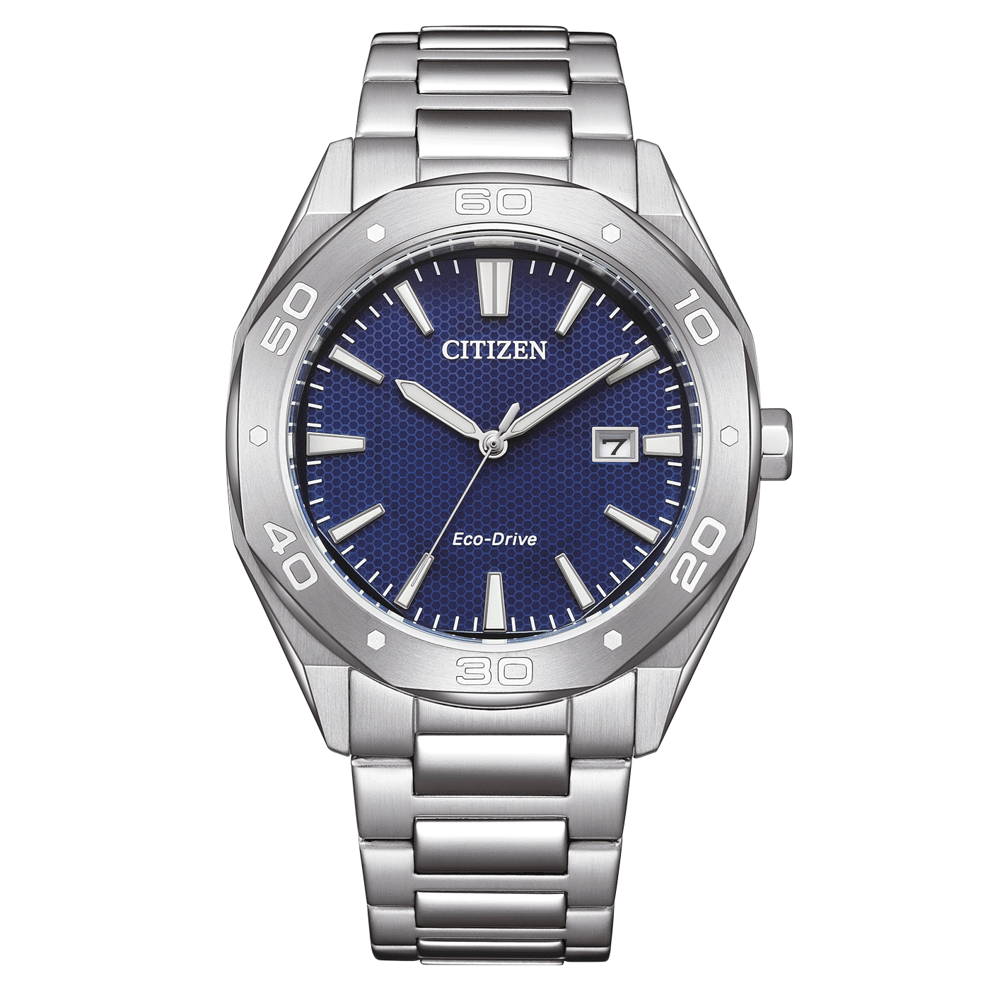 Citizen Classic Eco-Drive BM7631-52L – elegant herreur i rustfrit stål med blå skive, 41mm urkasse og 100m vandtæthed.