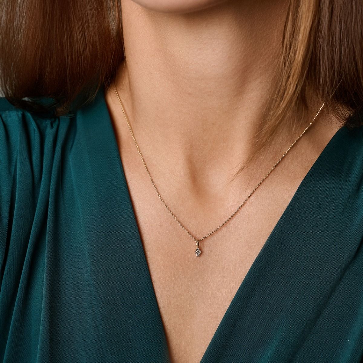 Nuran Athene Vedhæng – 14 Karat Guld – 0,04ct Diamanter – V2560-004RG - Billede 2