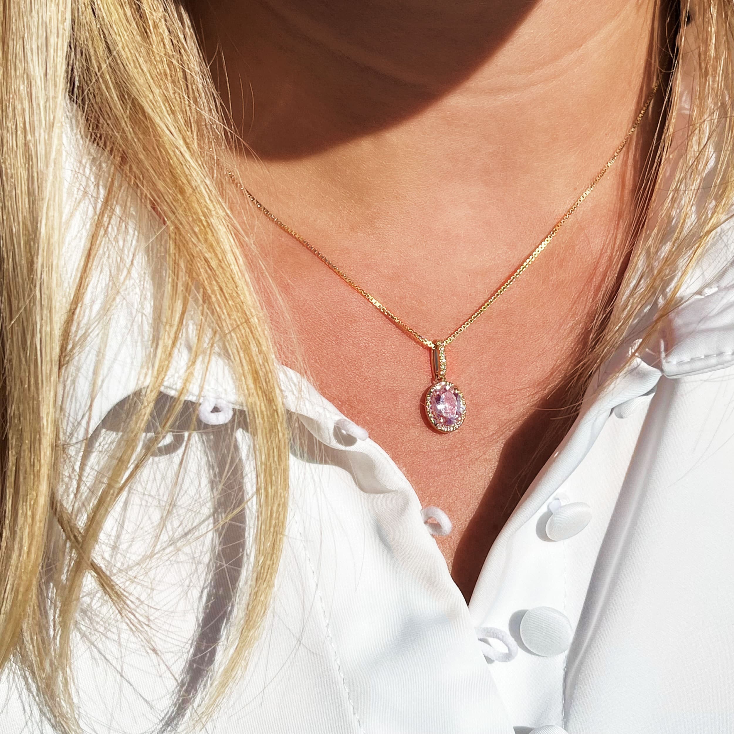Scrouples Diana Roset Vedhæng Med Diamant & Morganit 213885