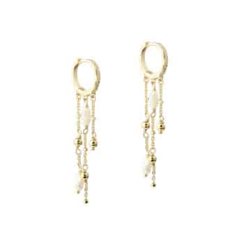 Aqua Dulce Lunella Pearl Hoop øreringe forgyldt 6528