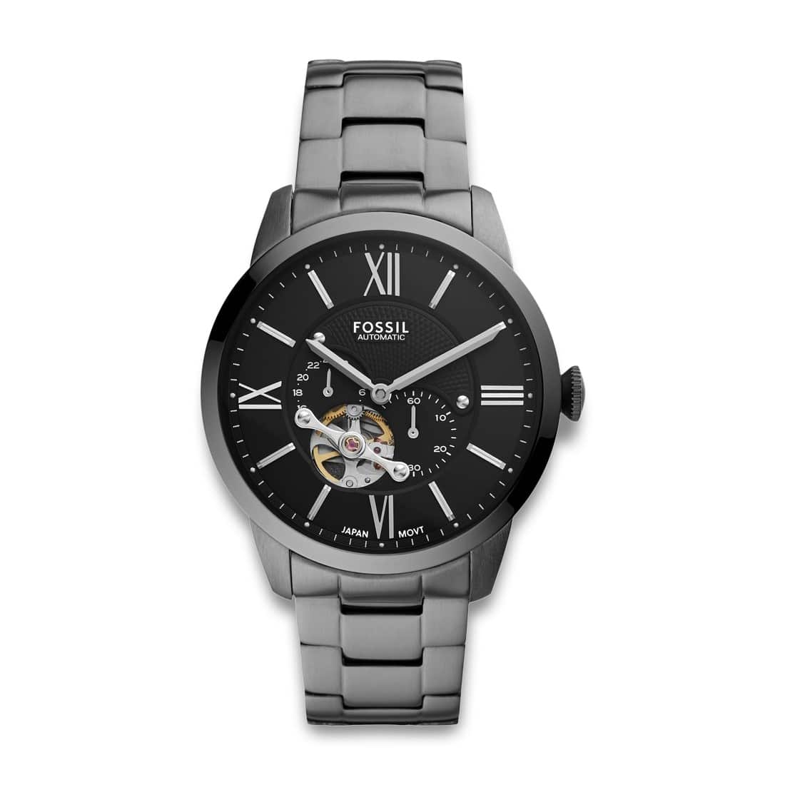 Fossil Townsman ME3172 automatic herreur med stållænke og sort urskive