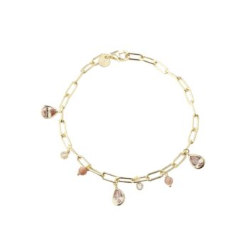 Aqua Dulce Champella Armbånd Forgyldt Sølv 6470 - Et stilrent smykke, der passer til både hverdag og fest. Køb Aqua Dulce armbånd online i dag.