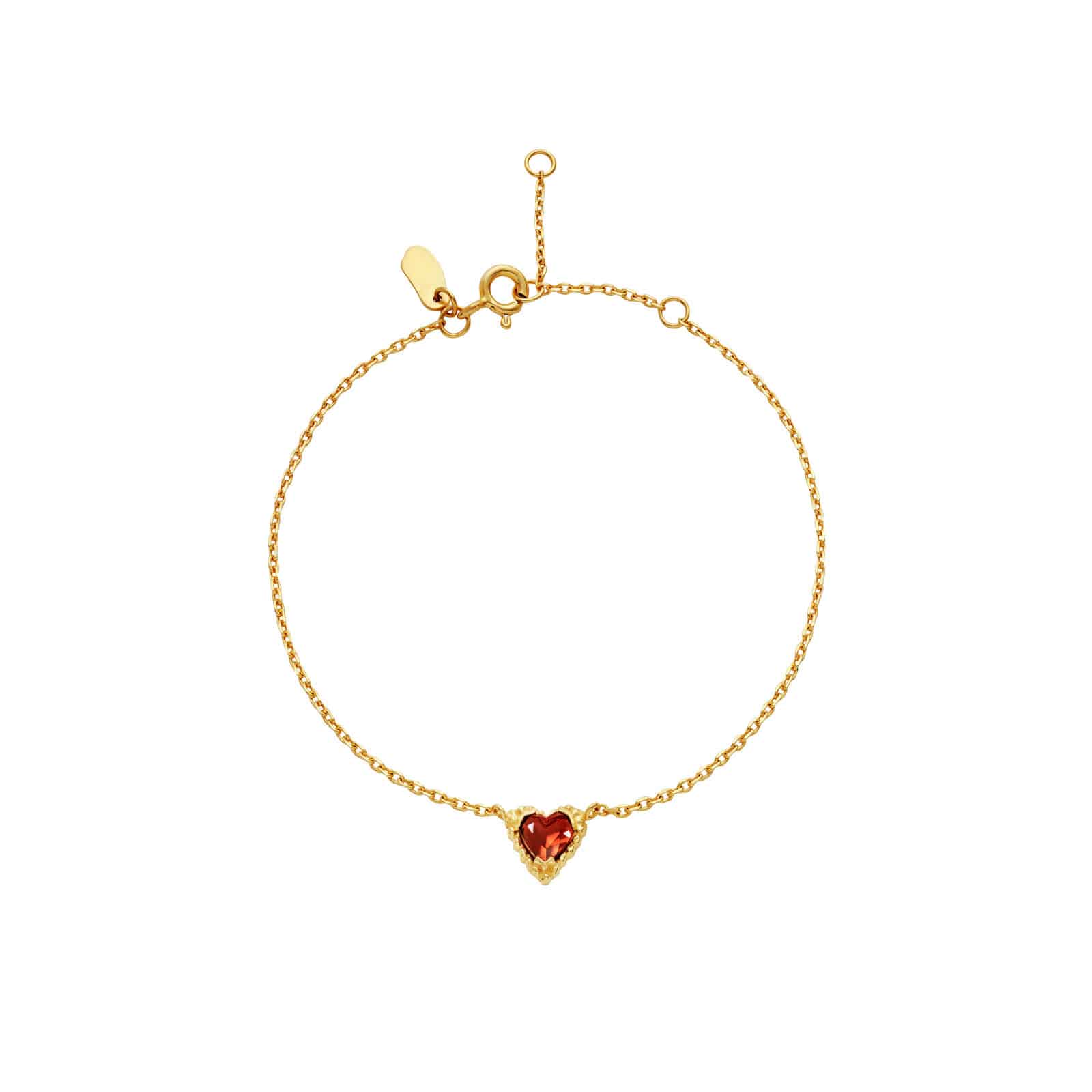 Maanesten Amore Armbånd Forgyldt Sølv 8693a - Armbånd med lille hjerte og justerbar længde 16 + 3 cm – et sødt og enkelt smykke til både hverdag og fest.