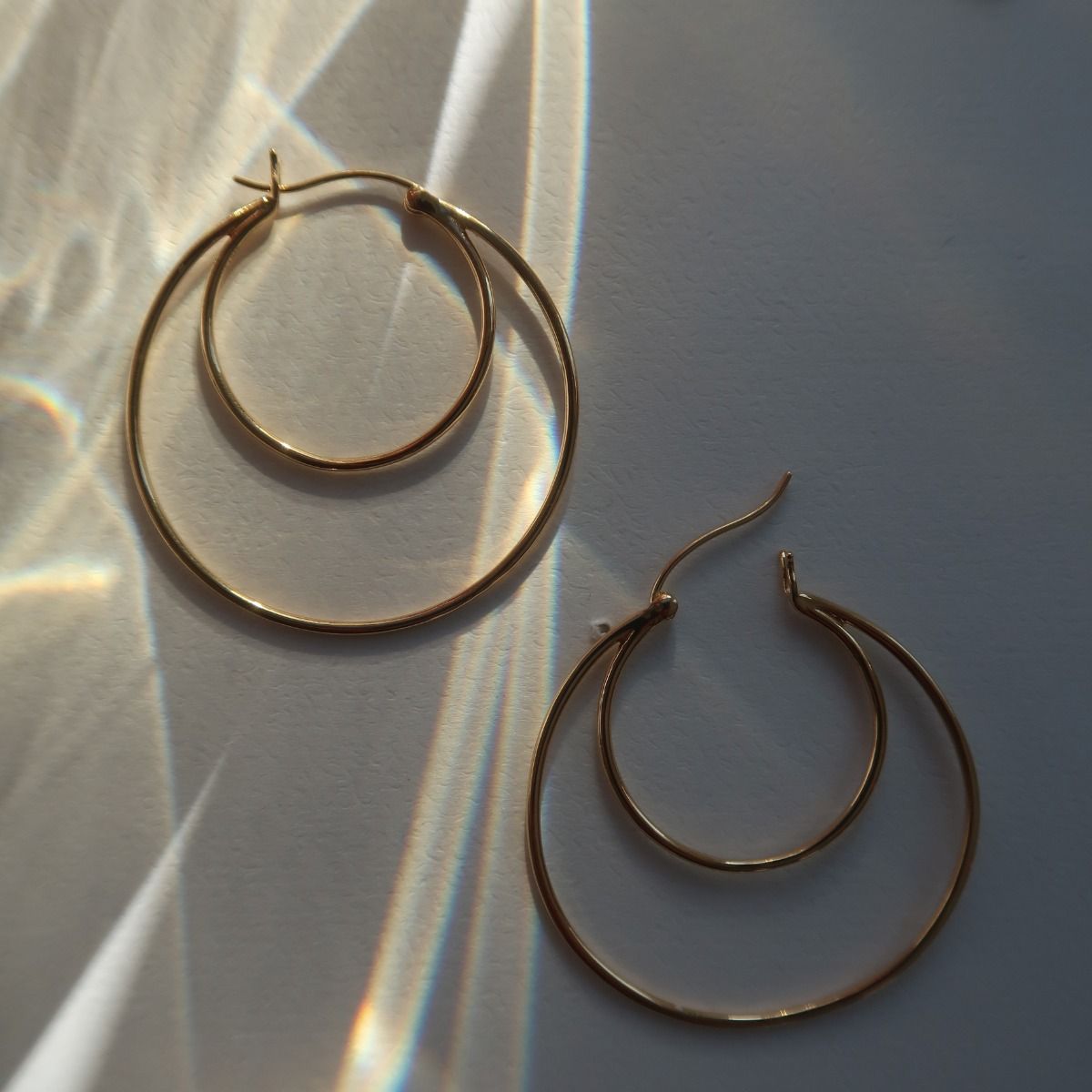 Stine A Double Creol Grande Ørering Forgyldt 1380-02-S