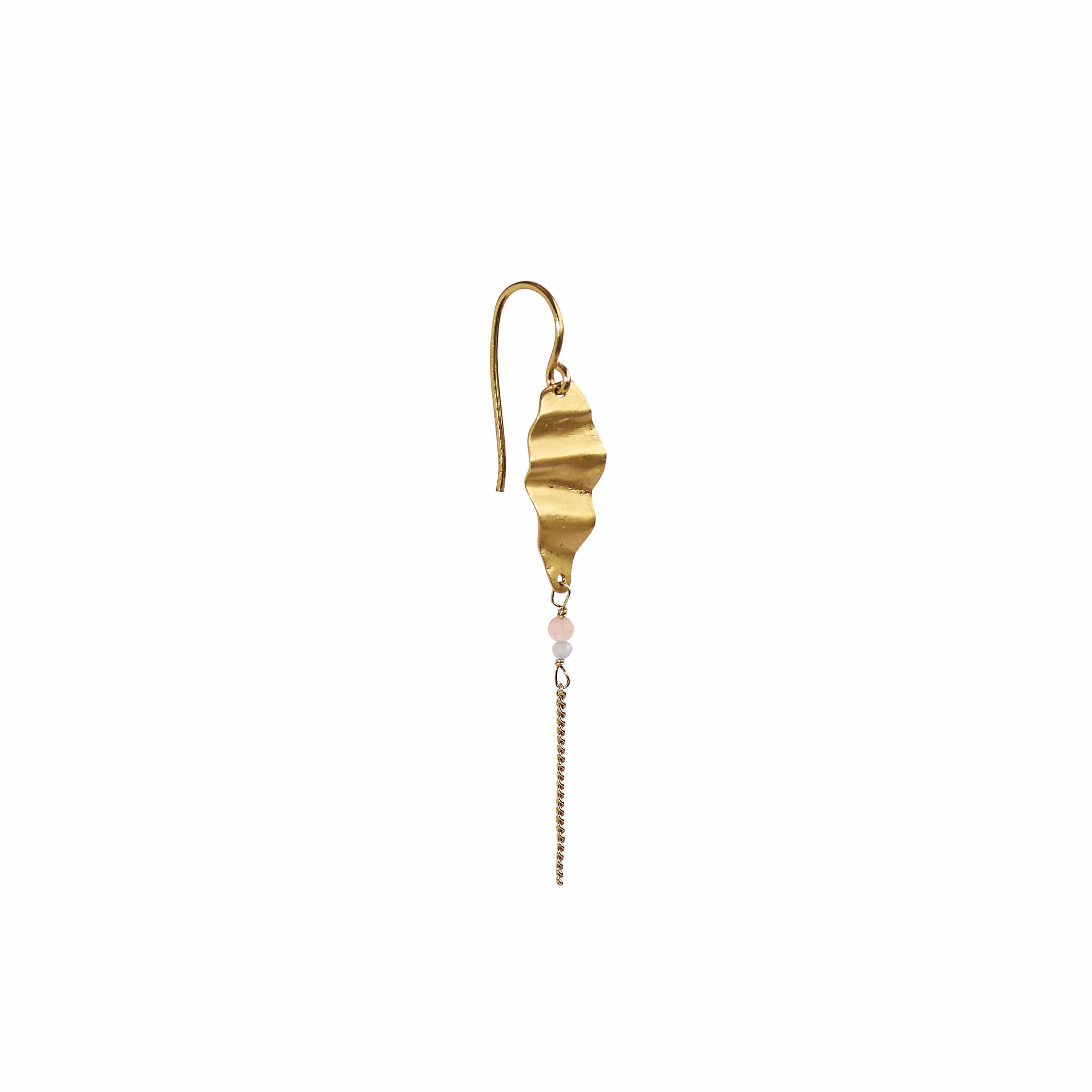 Stine A Cleo With Chain Single Ørering Forgyldt 1402-02-S længde 5 cm. Elegant og moderne detalje – køb hos guldsmedlange.dk