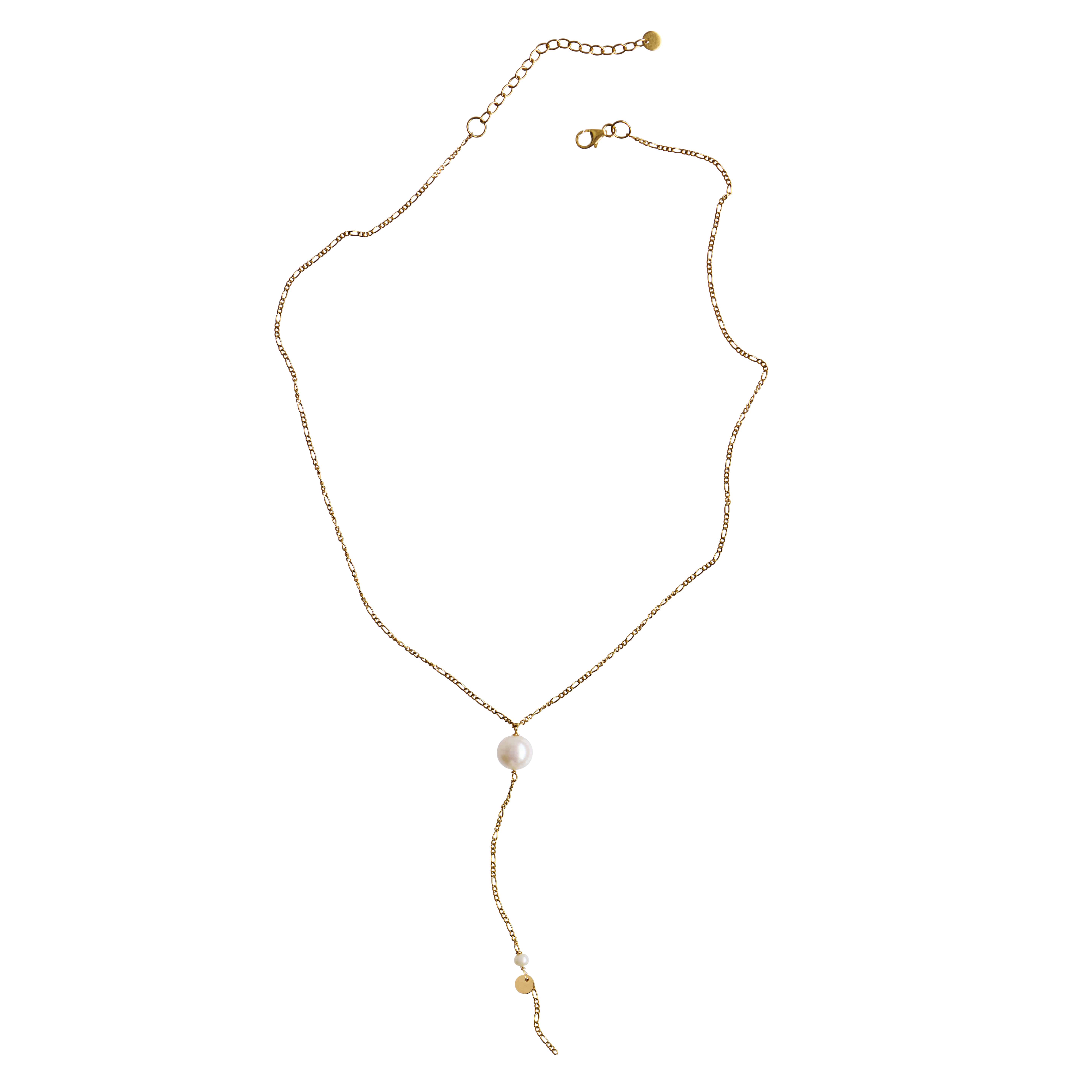 Stine A Callas Y-Shape Halskæde Forgyldt Sølv 2064-02-OS længde 36 cm + 5 cm forlængerkæde. Elegant og feminin – køb hos guldsmedlange.dk.