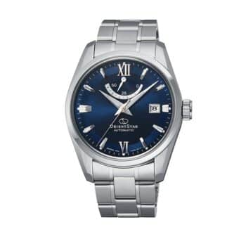 Orient Star Contemporary Automatic med 39 mm stålkasse, blå skive og safirglas, 100m vandtæthed. Køb hos Guldsmedlange.dk
