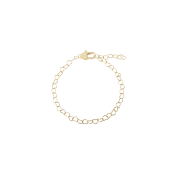 Aqua Dulce Love Me Heart Armbånd 20cm Forgyldt 6795 - er et fint og feminint armbånd, hvor hele kæden er lavet af små åbne hjerter.