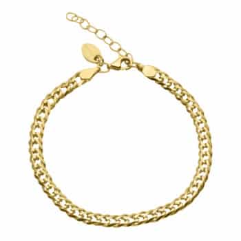 Aqua Dulce Momse Armbånd 17+3cm Forgyldt 3409 - har et let og feminint udtryk, der passer perfekt til både hverdag og fest.