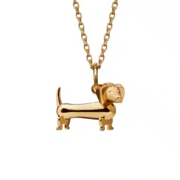 Kay Bojesen Gravhunden halskæde 45-50cm forgyldt KBJ-32 - Et tidløst smykke med ikonisk gravhund – dansk design fra Kay Bojesen Jewelry.