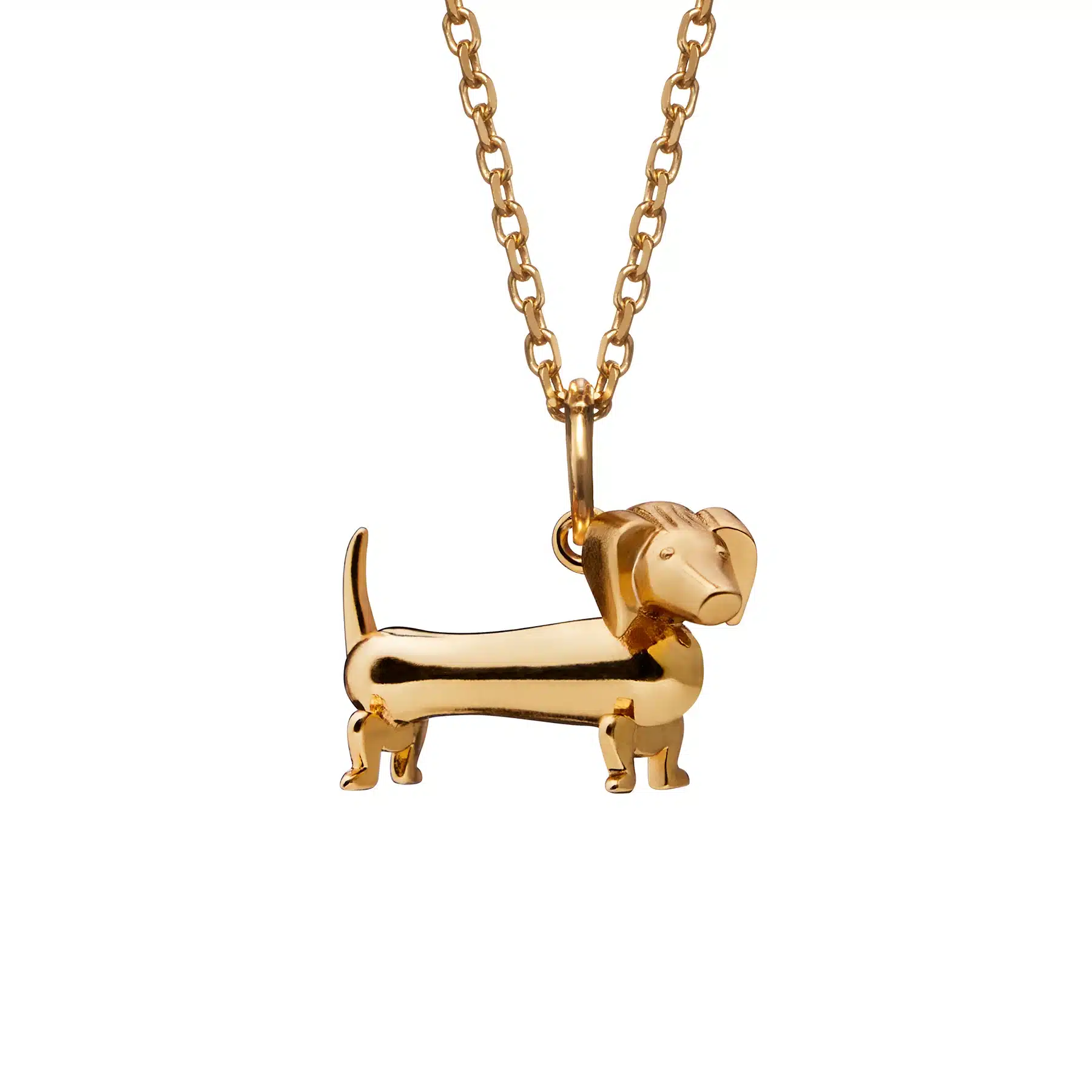 Kay Bojesen Gravhunden halskæde 45-50cm forgyldt KBJ-32 - Et tidløst smykke med ikonisk gravhund – dansk design fra Kay Bojesen Jewelry.