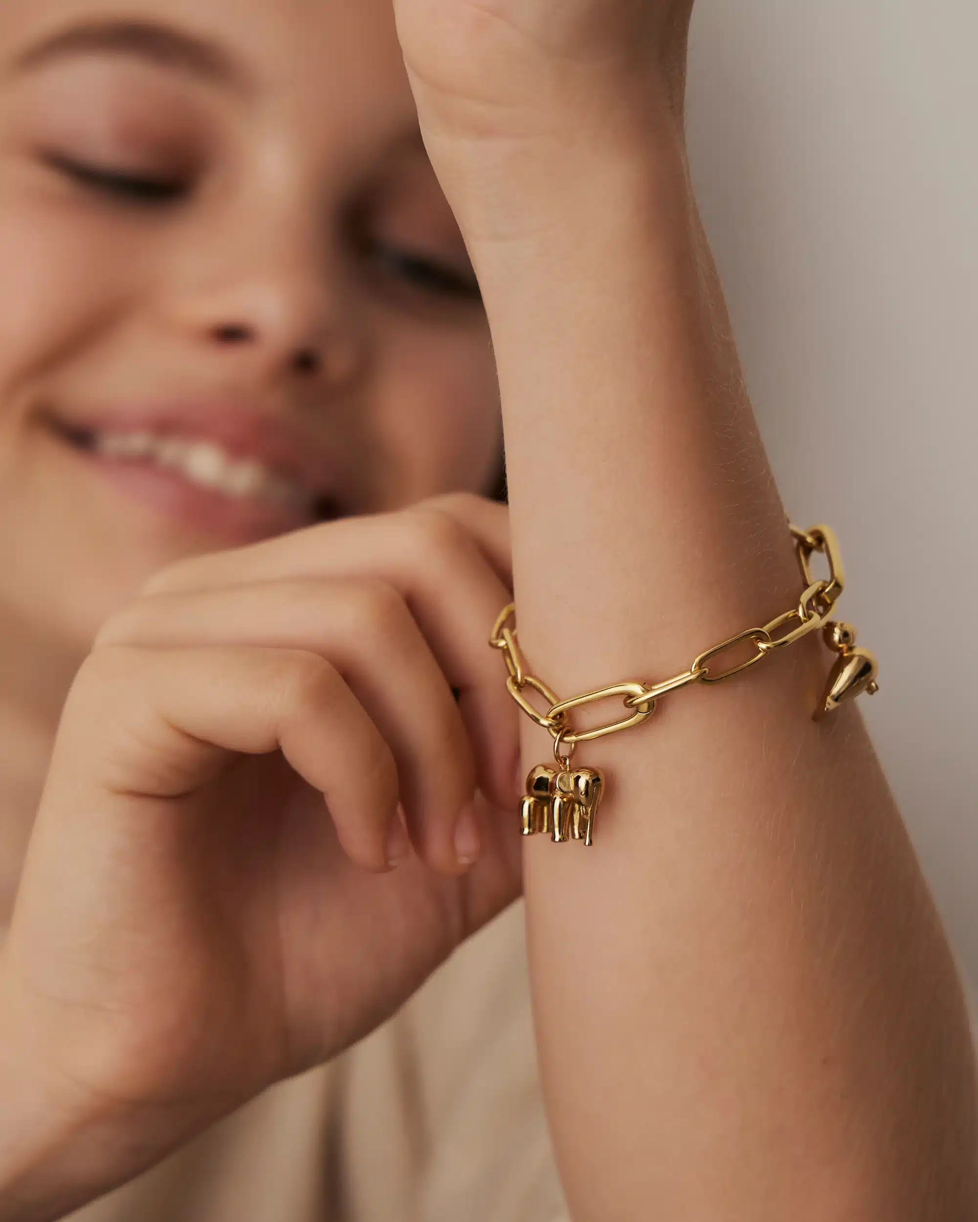 Kay Bojesen kædearmbånd / charmsarmbånd 17,7cm forgyldt KBJ-36 - Klassisk armbånd til charms fra ikoniske Kay Bojesen. Find det hos Guldsmedlange.dk