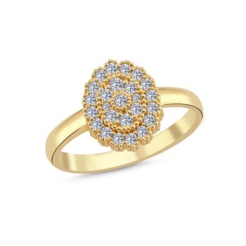 Nuran Athene ring 14 karat guld med 0,38ct diamant A2561 038 - Smuk diamant ring med et klassisk ovalt look. Se mere hos Guldsmedlang.dk
