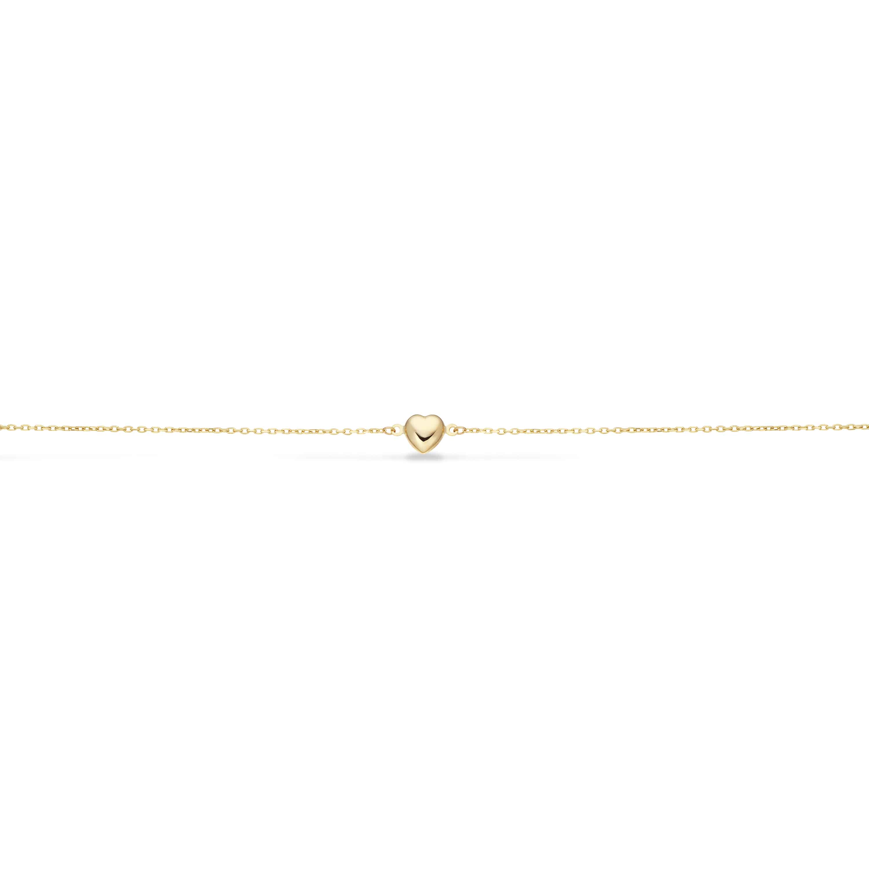 Scrouples Armbånd med hjerte 8 karat guld 17+3cm 34413A,M - et fint og feminint armbånd med et lille hjerte placeret midt på kæden.