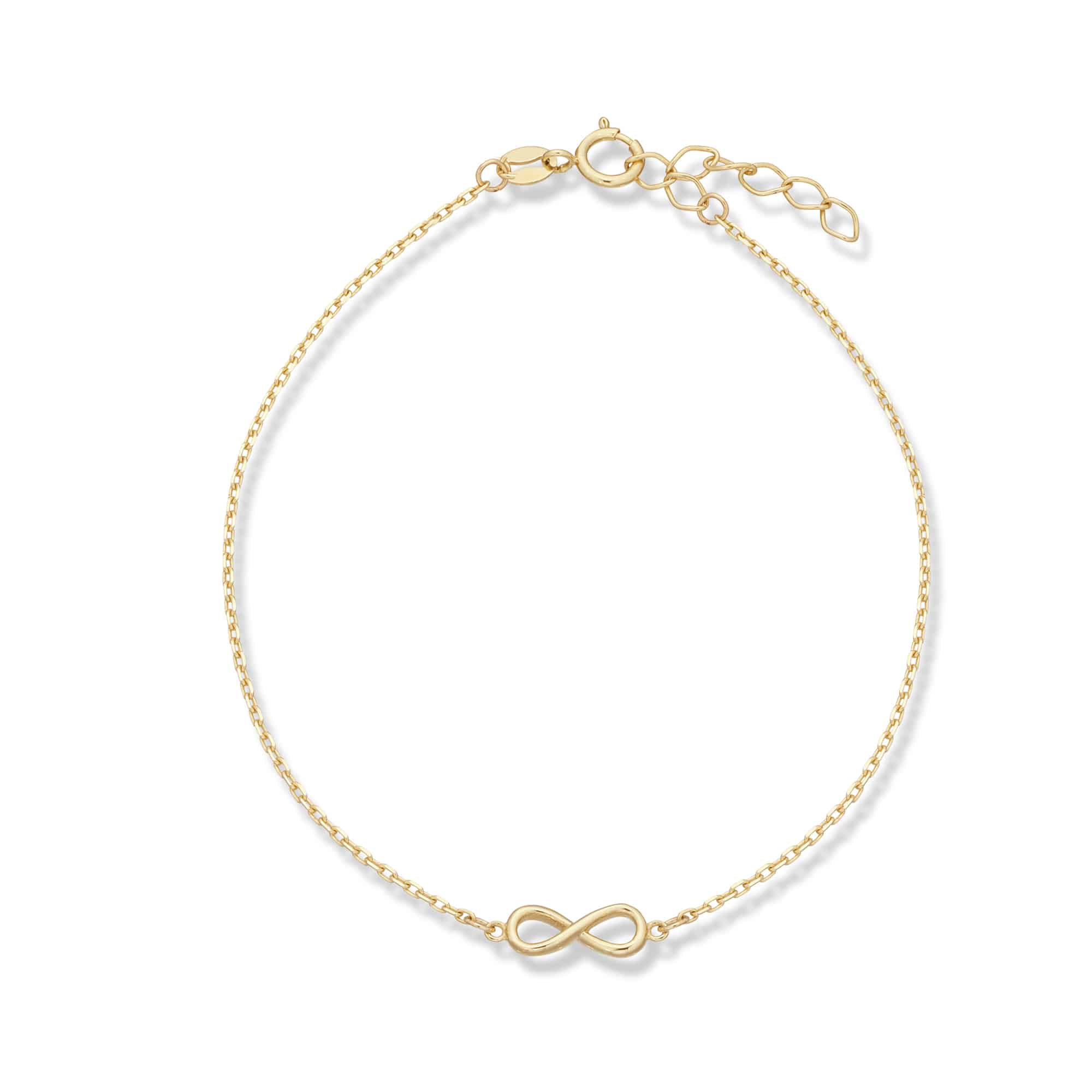 Scrouples Armbånd med uendelighedstegn 8 karat guld 17+2cm 34433A,M - et fint og feminint armbånd med et lille uendelighedstegn placeret midt på kæden.
