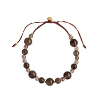 Stine A Cherie mocha bon bon armbånd forgyldt 3228-02-OS