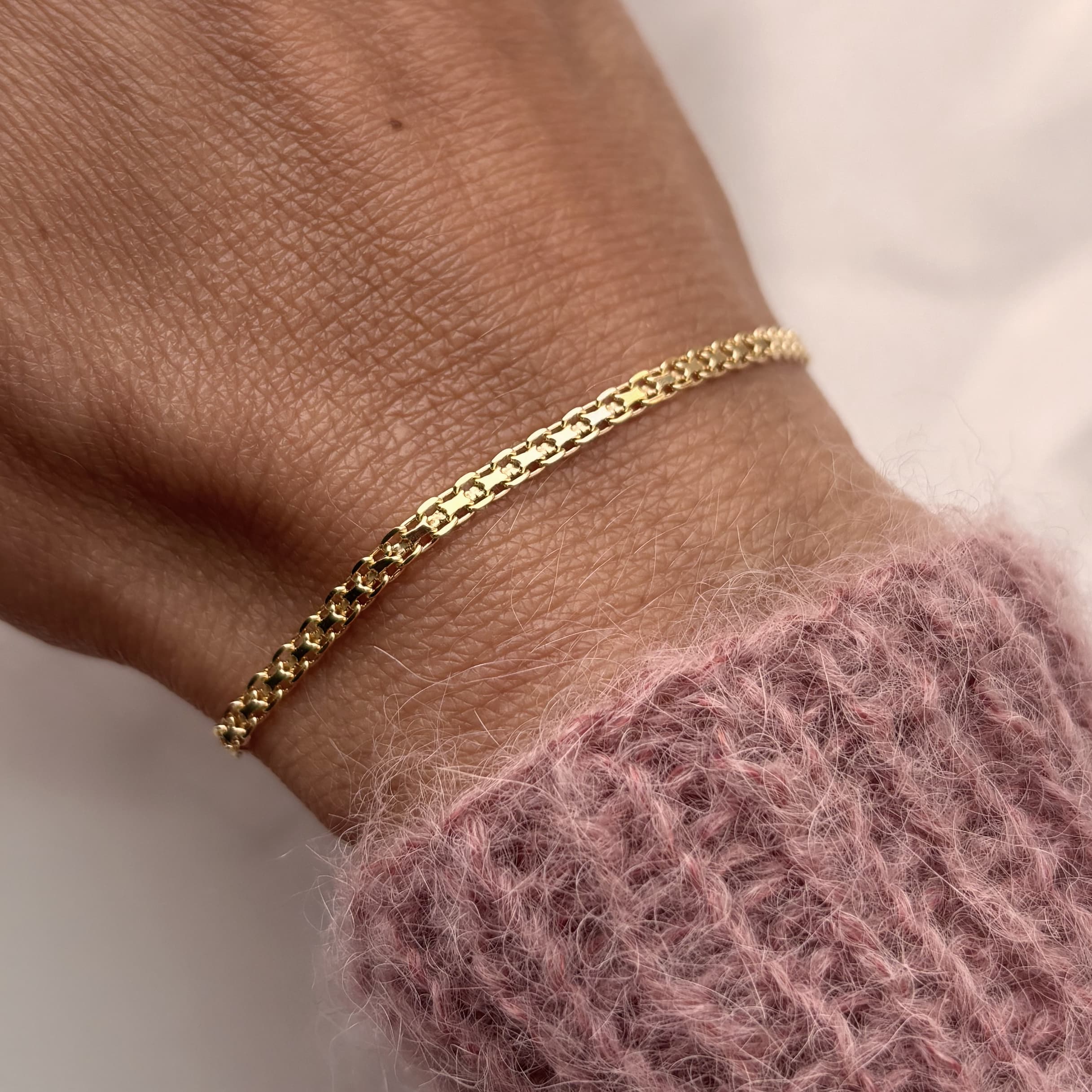 Scrouples Armbånd flettet 17+2cm forgyldt sølv 300142A,M - Armbånd i klassisk flot design, kan nemt styles sammen med andre armbånd.