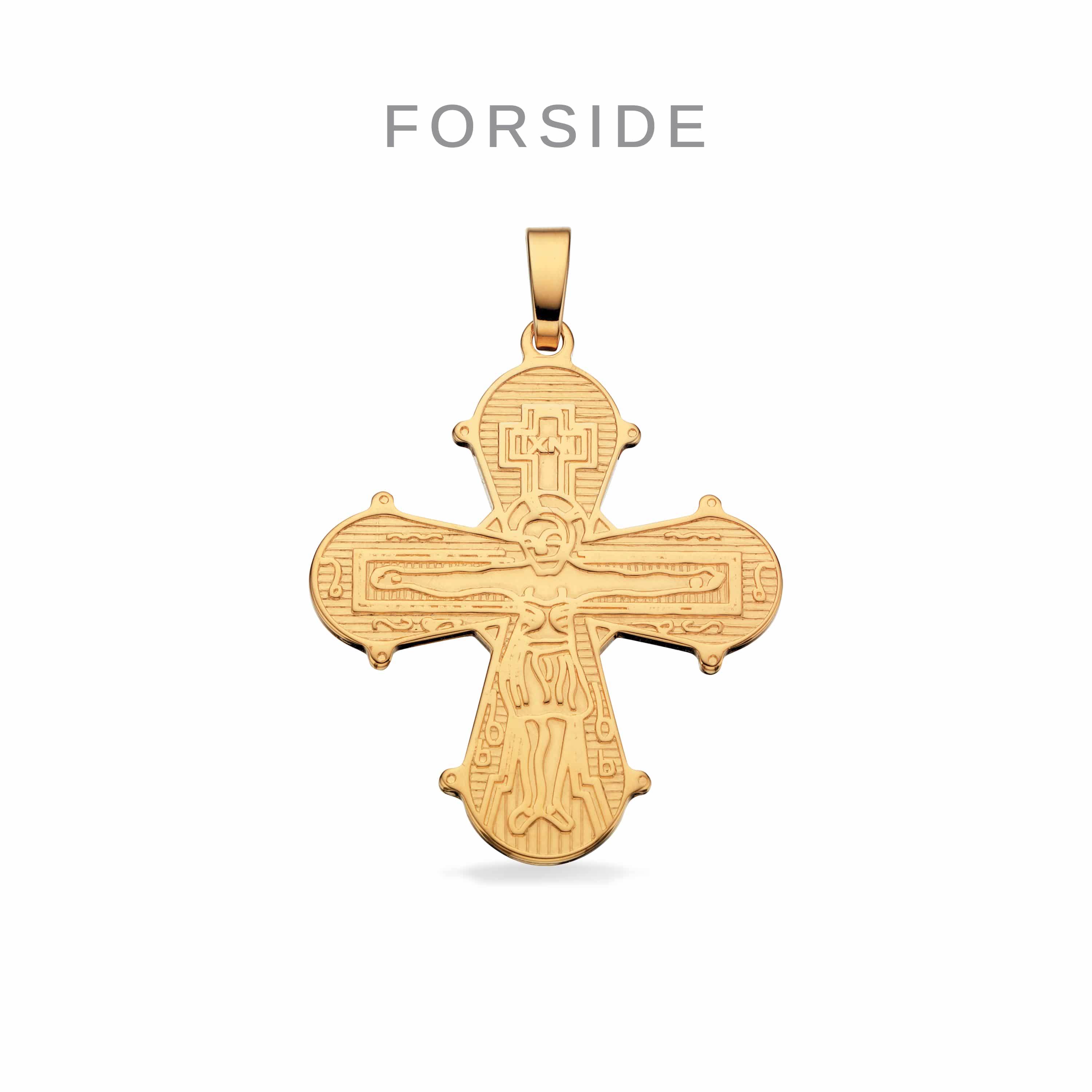 Scrouples Dagmarkors 8 kt guld med Fadervor 21 x 19 mm 25503 - Billede 2