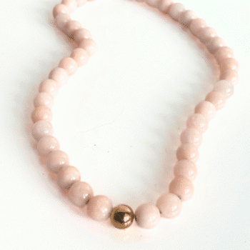 Bay by Aqua Dulce Rose halskæde med sart rosa krystaller 45 cm B6958