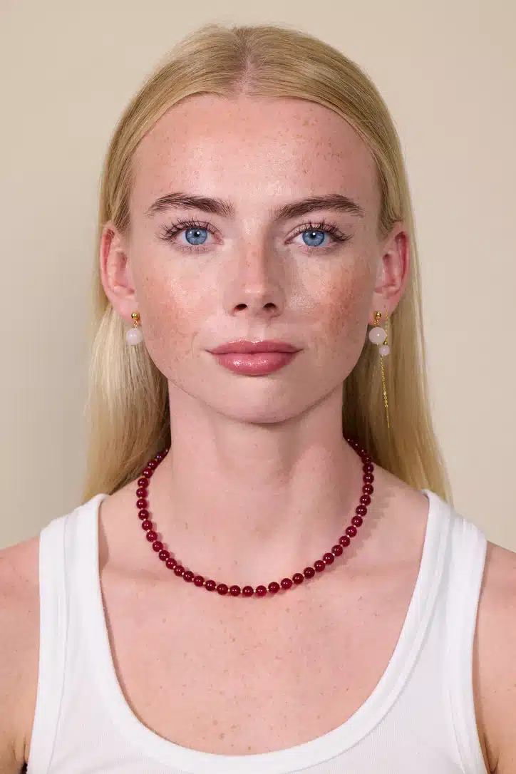 Soï Copenhagen Hailey rød jade halskæde