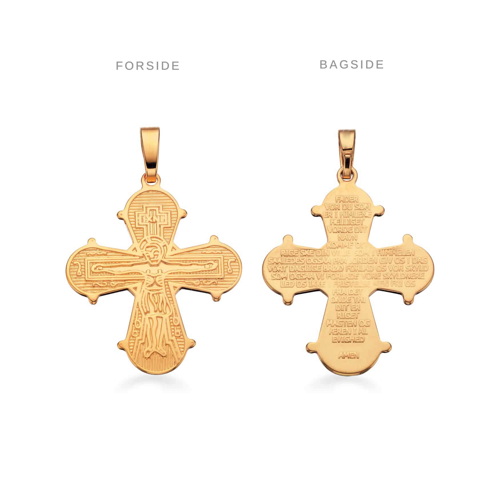 Scrouples Dagmarkors 8 kt guld med Fadervor 21 x 19 mm 25503