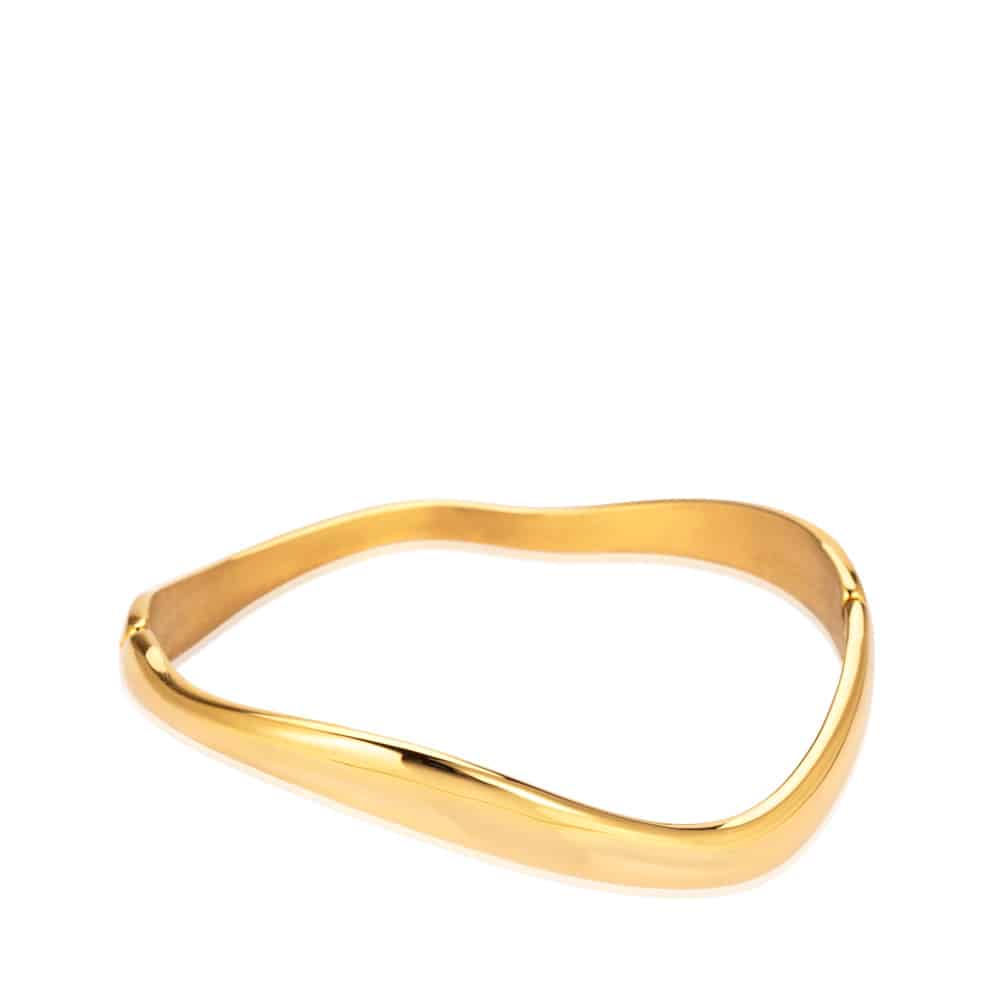Sistie Wavy armring forgyldt stål zx3034gs